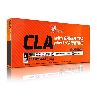 Olimp CLA+Green Tea+L-Carnitine 60 kapslí, kyselina linolová, extrakt ze zeleného čaje a L-karnitin