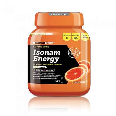 NAMEDSPORT Isonam Energy 480 g, Isotonické pití v prášku s vitamíny, minerály a kreatinem