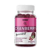 Weider Cranberry Extrakt 60 Gummies, želatinové bonbóny s brusinkovým extraktem