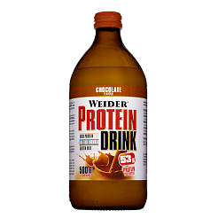 Weider Protein Drink 500 ml, 53g bílkovin v proteinovém drinku ve skle