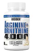 Weider Arginine + Ortnithine 4.000, 180 kapslí, l-arginin a l-ornithin hydrochlorid