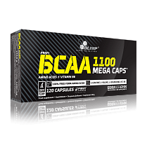 Olimp BCAA Mega Caps 1100, 120 kapslí, VĚTVENÉ AMINOKYSELINY L-LEUCIN, L-ISOLEUCIN A L-VALIN