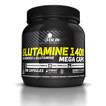Olimp Glutamine Mega Caps 1400, 300 kapslí, Mikronizovaná forma L-Glutaminu