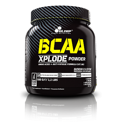 Olimp BCAA Xplode 500 g, sypká forma BCAA s l-glutaminem