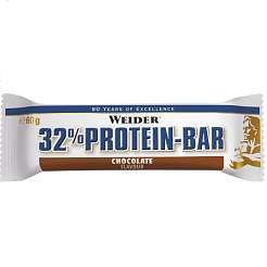 Weider 32% Protein Bar 60 g, tyčinka s čokoládovou polevou s vysokým obsahem bílkovin