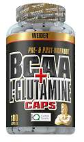 Weider BCAA + L-Glutamin 180 kapslí, větvené aminokyseliny BCAA s l-glutaminem