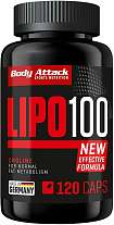 Body Attack LIPO 100 Fat Burner, termogenní spalovač tuku, 120 kapslí