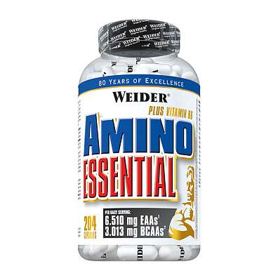 Weider Amino Essential + vitamín B6, 204 kapslí, Směs esenciální aminokyselin