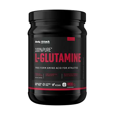 Body Attack 100% Pure L-Glutamine 400 g, l-glutamin v sypké formě