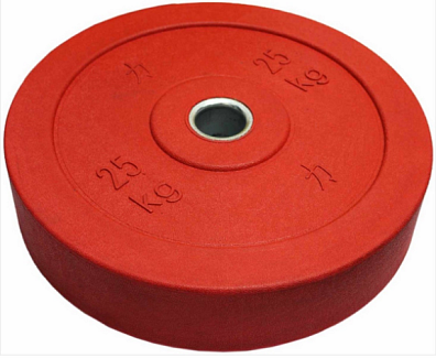 Bumper plate kotouč, Riot, 25 kg, Červený