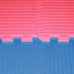 Tatami puzzle, 4 cm, červeno/modrá