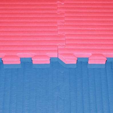 Tatami puzzle, 4 cm, červeno/modrá