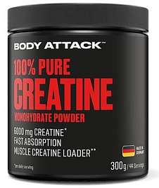 Body Attack 100% Pure Creatine 300g, 100% kreatin monohydrát v sypké formě