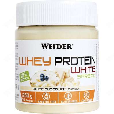 Weider Whey Protein White Spread, 250 g, bílý čokoládový krém se sladidly