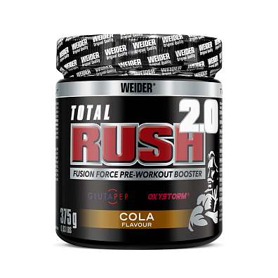 Weider Total Rush 2.0, 375g, stimulační předtréninková směs s vysokým obsahem kofeinu