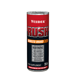 Weider Rush 250 ml, sycený předtréninkový nápoj s vysokým obsahem kofeinu, citrulinu, beta-alaninu, taurinu a zinku