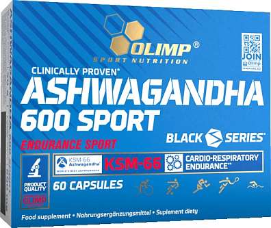 Olimp Ashwagandha 600 Sport 60 kapslí, extrakt z kořene rostliny Withania Somnifera L