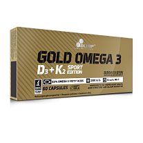 Olimp Gold Omega 3 D3+K2,60 cps, omega-3 mastné kyseliny s vitamíny E, D3 a K2