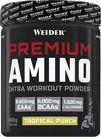 Weider Premium Amino 800g, tréniková směs s maltodextrinem, EAA, elektrolyty, bez kofeinu