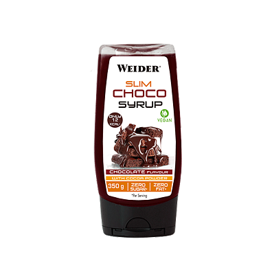 Weider Slim Choco Syrup 350 g, čokoládový sirup bez přidaného cukru