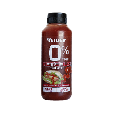 WEIDER 0% Fat Ketchup omáčka, 265 ml 