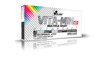 OLIMP VITA-MIN 40+ MULTIPLE SPORT 60 kapslí, komplex vitamínů, minerálů a rostlinných extraktů pro lidi nad 40 let 