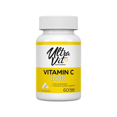 VPLab Vitamin C 1000 + sušený extrakt ze šípků, 60 veganských kapslí, exspirace: 31.08.2025