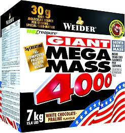 Weider, Giant Mega Mass 4000, 7000 g, exspirace: 04/2026