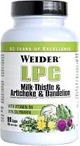 Weider LPC Milk Thistle & Artichoke & Dandelion 90 kapslí, extrakty ze semen ostropestřece, pampelišky a artyčoku