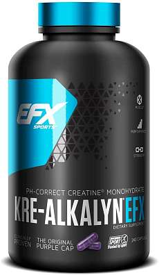 EFX Sports Kre-Alkalyn 3000, 260 kapslí, patentovaná forma kreatinu