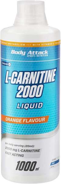 body attack l-carnitine 2000 Body Attack L-Carnitine 2000 Liquid,1000 ml, koncentrát l-karnitinu v  tekuté formě