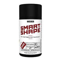 Weider Smart Shape Fat Metabolism Support 60 kapslí, termogenní spalovač se 4 patentovanými složkami, exspirace: 12/2022