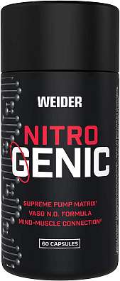 Weider Nitro Genic 60 kapslí, nestimulační NO směs s vitaminy D3, C, exspirace: 12/2022