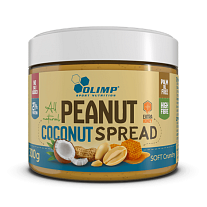 Olimp Peanut Spread 300 g, arašídovo-kokosová pomazánka s přidaným medem 100% přírodní 
