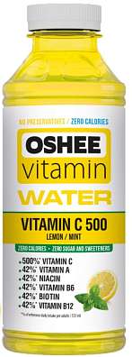 OSHEE Vitamin Water 555 ml, vitamínová voda s vitaminy C,A,B, 