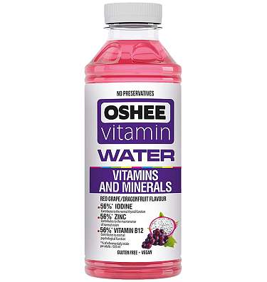 OSHEE Vitamin Water 555 ml, ochucená voda s vitamíny a minerály