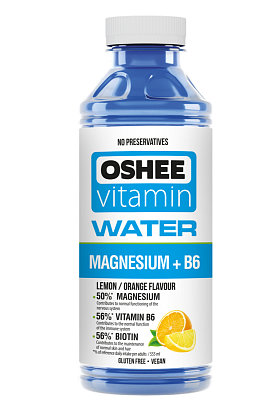 OSHEE Vitamin Water Magnesium + B6 555 ml, vitamínová voda s vitaminy řady B a hořčíkem
