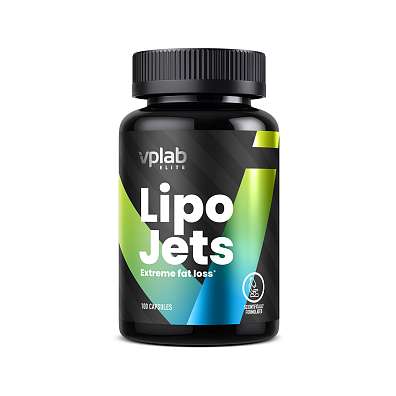 VPLab LipoJets 100 kapslí, termogenní spalovač tuku s kofeinem, rostlinnými extrakty a l-theaninem 