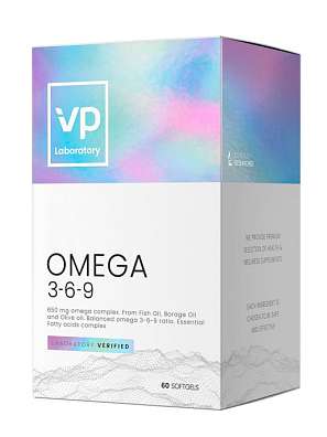 VPLab Omega 3-6-9, 60 kapslí, měkké kapsle s omega 3-6-9 mastnými kyselinami, exspirace: 01.2023
