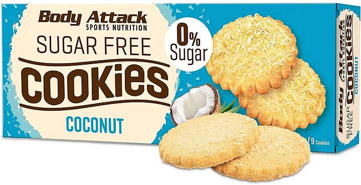 Body Attack Cookies 150 g, čajové sušenky bez cukru