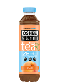 OSHEE Vitamin Black Tea Zero 555 ml, nesycený čajový nápoj bez kalorií s vitaminy