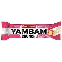 Body Attack Yambam Crunch 55 g, tyčinka s 31% bílkovin a velmi nízkým obsahem cukru