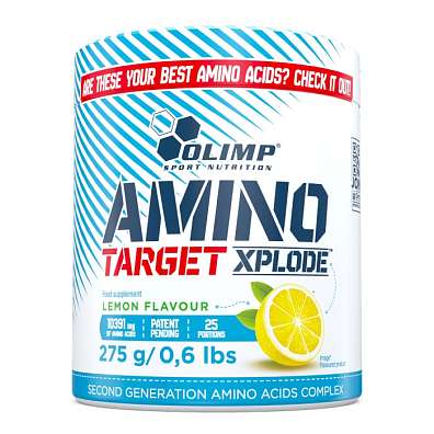 Olimp Amino Target Xplode 275 g, směs 20 aminokyselin v sypké formě, exspirace: 28.10.2024