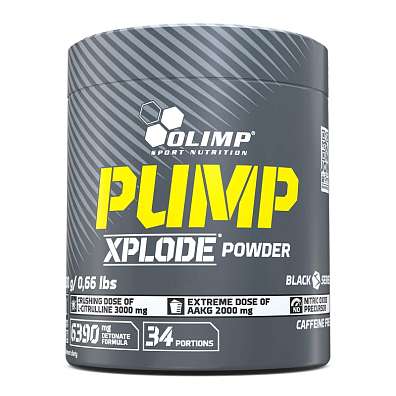 Olimp Pump Xplode 300g, předtréninková vasodilatační směs bez kofeinu a kreatinu