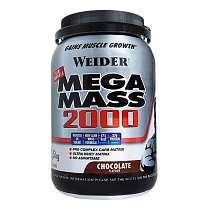 Weider Mega Mass 2000 1,5 kg, sacharidovo-proteinový prášek s vitamíny a minerály