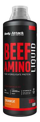 Body Attack Beef Amino Liquid 1000 ml, hydrolyzát hovězí bílkoviny