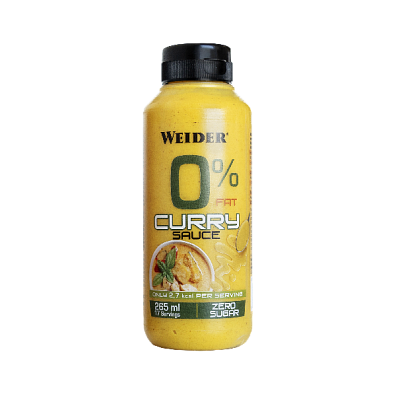 WEIDER 0% Fat Curry Sauce 265 ml, nízkokalorická kari omáčka, exspirace: 15.08.2022