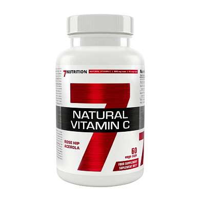 7NUTRITION Natural Vitamin C 60 Vege Caps, přírodní vitamín C z extraktu šípku a plodu aceroly