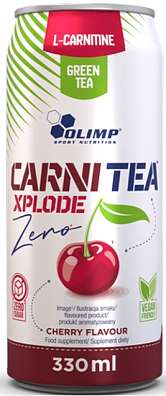 Olimp Carni Tea Xplode Zero 330 ml, nízkoenergetický sycený nápoj z extraktu zeleného čaje 