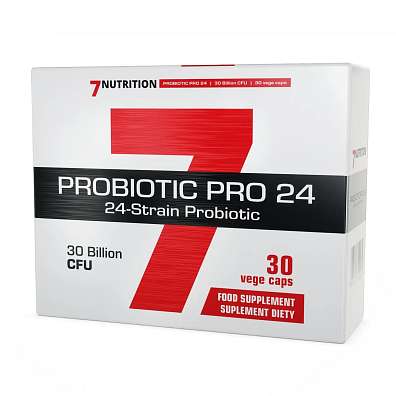7NUTRITION Probiotic Pro 24, 30 cps, probiotikum obsahující 30 miliard probiotických organismů ve 24 různých kmenech